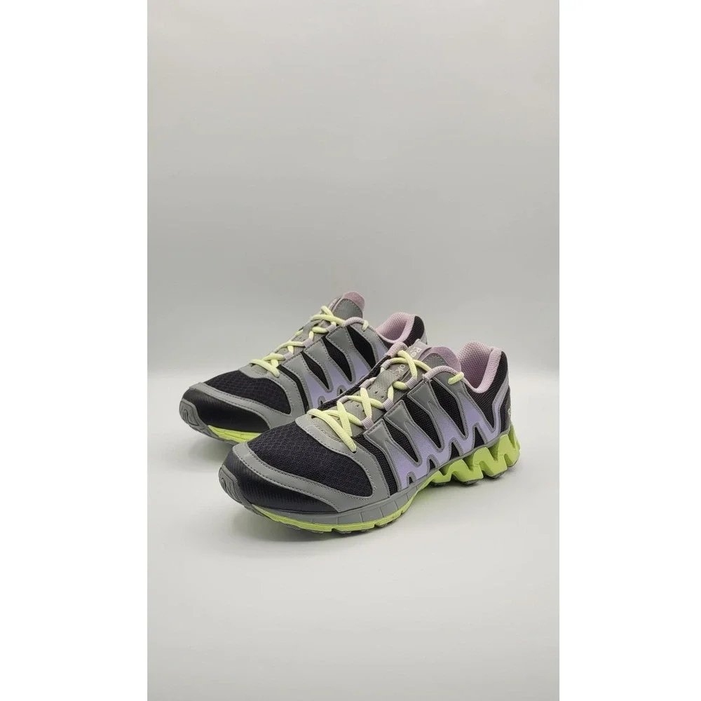 Reebok Zigkick Tahoe Road II Womens 9.5 Running Shoes Black Gray Purple M42915 - Picture 1 of 12